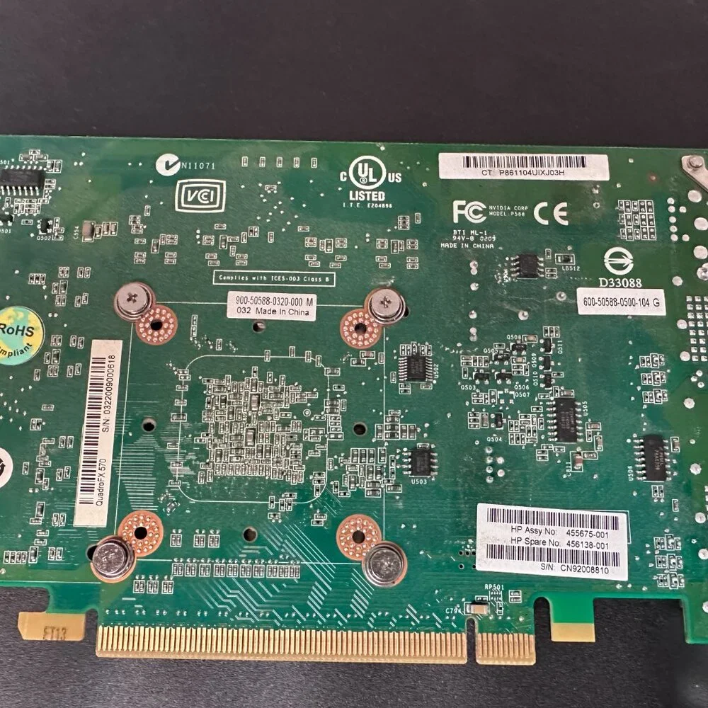 NVIDIA Quadro FX 580 Dual DVI 512MB PCie PC Graphic Card in Great Shape!!
